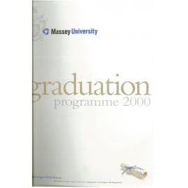 Graduation Programme, 2000-05-15 to 2000-05-19, Palmerston North
