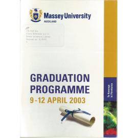 Graduation Programme, 2003-04-09 to 2003-04-12, Auckland