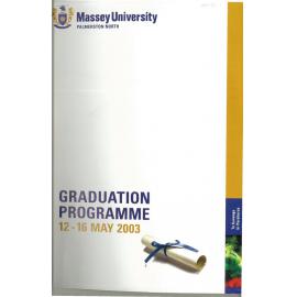 Graduation Programme, 2003-05-12 to 2003-05-16, Palmerston North