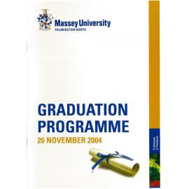 Graduation Programme, 2004-11-26, Palmerston North