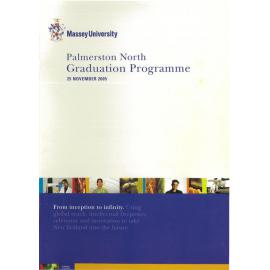 Graduation Programme, 2005-11-25, Palmerston North
