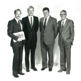 The Registrar, Vice-Chancellor, Chancellor and Pro-Chancellor, circa 1987