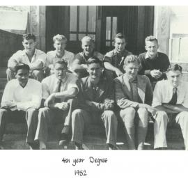 Massey Agricultural College. Fourth-year degree students, 1952