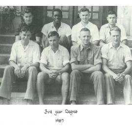 Massey Agricultural College. Third-year degree students, 1957