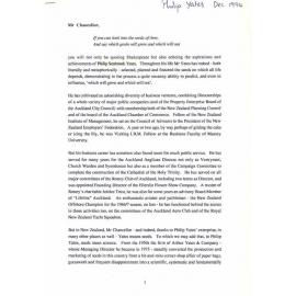 Honorary doctorate citation, Philip Seabrook Yates, 1994