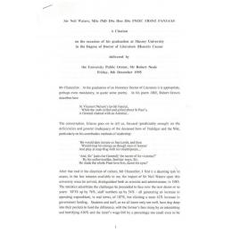 Honorary doctorate citation, Sir Neil Waters, 1995