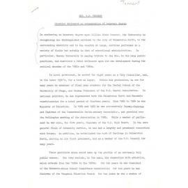 Honorary doctorate citation, William Blair Tennent, 1971