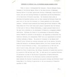 Honorary doctorate citation, Malcolm McGregor Cooper, 1972