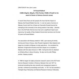 Honorary doctorate citation, Russell Ballard, 2016