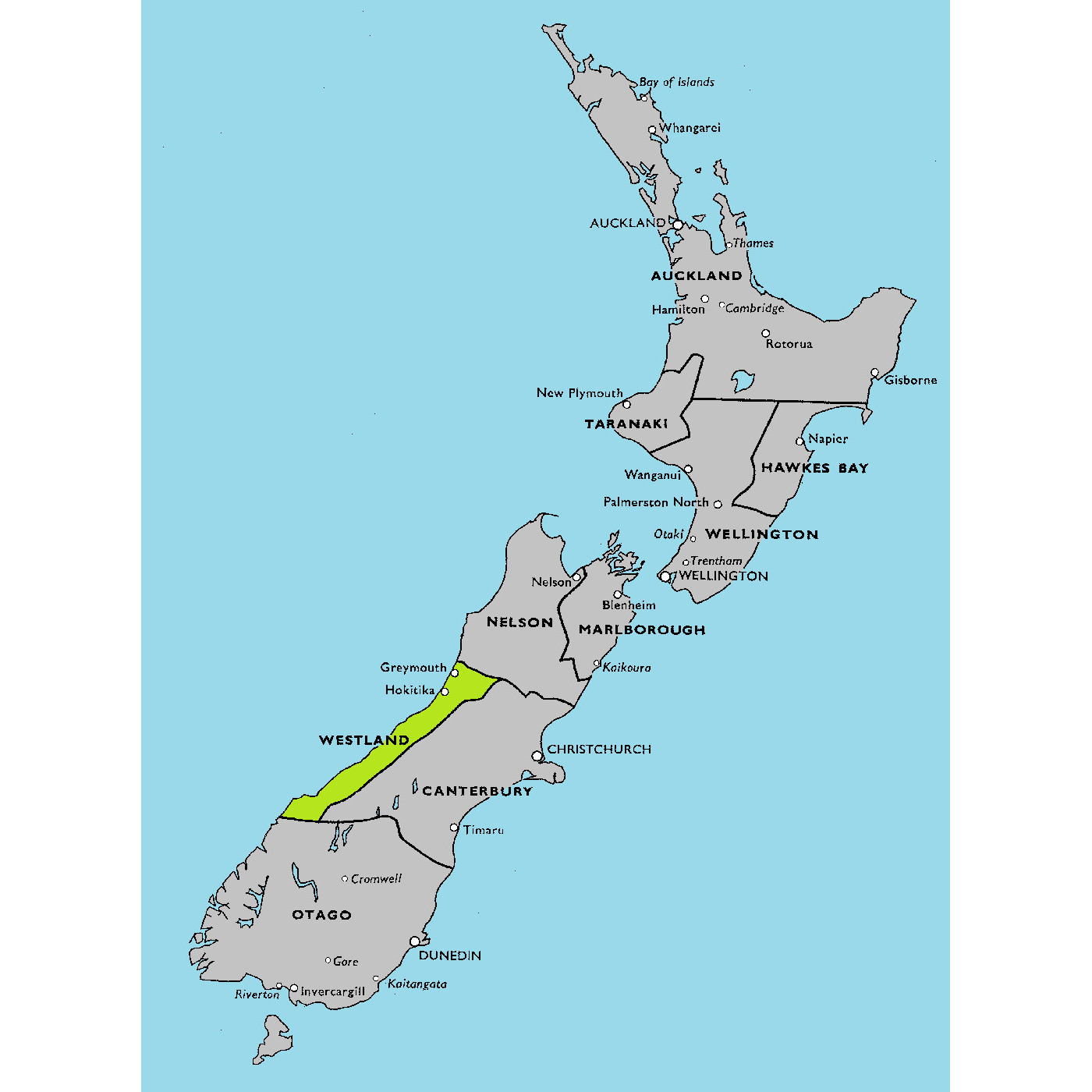Dairy Companies Timeline, Westland Province, 1895-2001