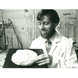 John Ayers with pavlova, 1980