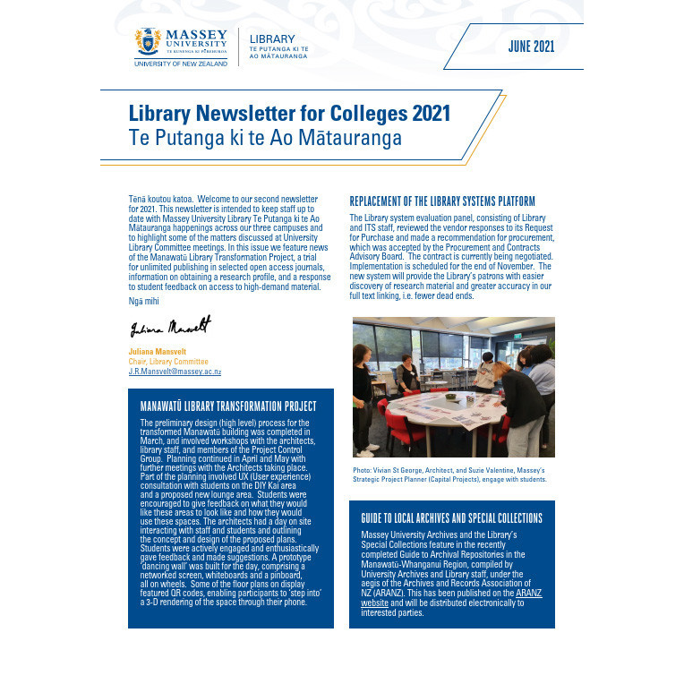 Library Newsletter for Colleges