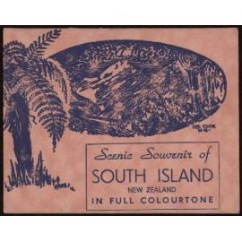 Scenic souvenir of South Island, New Zealand, in full colourtone