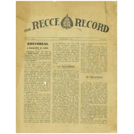 The Recce Record, v. 1, no. 1, 1941