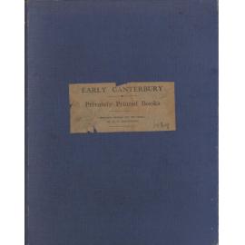Scrapbook, Early Canterbury: privately printed books, 1939 