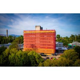 Veterinary Sciences Complex. Tower being demolished, February 2022
