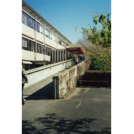 Manawatū campus library. Main entrance ramp, early 2000s