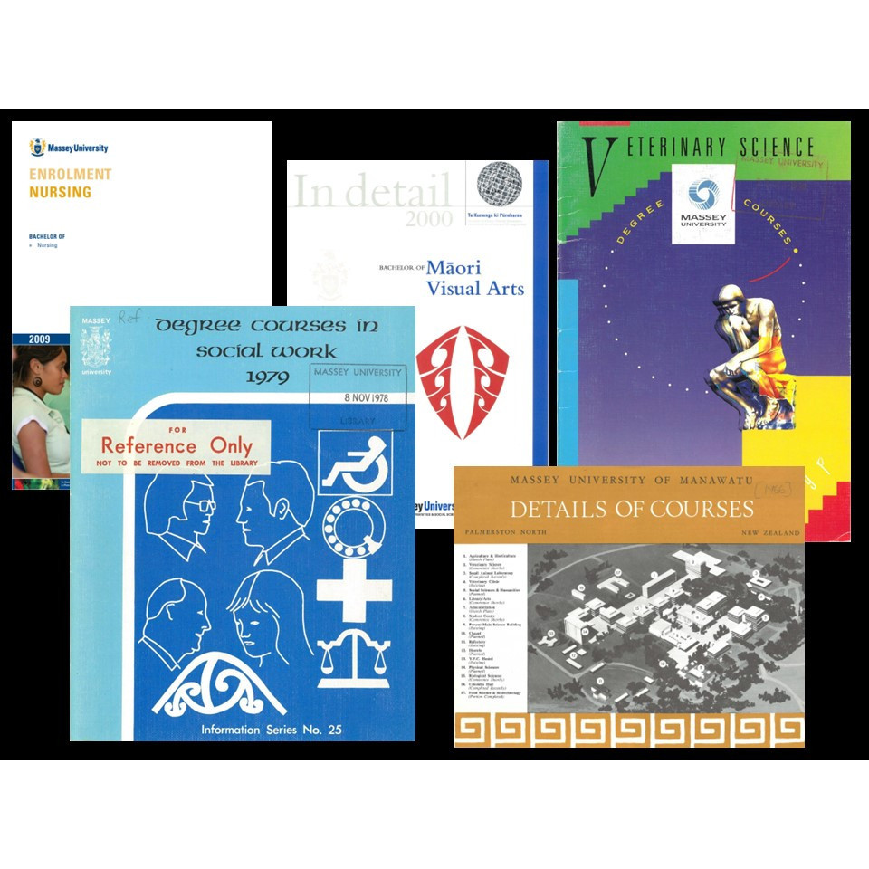 Massey University course and information booklets