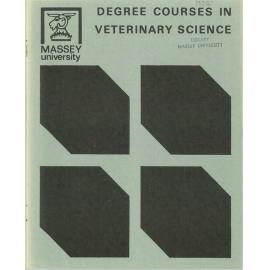 Information Series No 7, Degree Courses in Veterinary Science, 1972