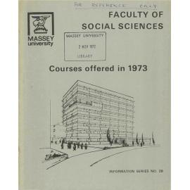 Information Series No 2C, School of Education, Courses offered in 1973, 1973