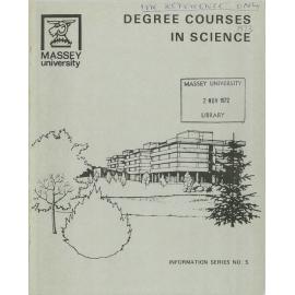 Information Series No 5, Degree Courses in Science, 1973