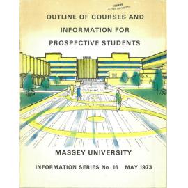 Information Series No 16, Outline of Courses and Information for Prospective Students, 1973