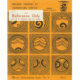 Information Series No 9, Degree Courses in Veterinary Science, 1975