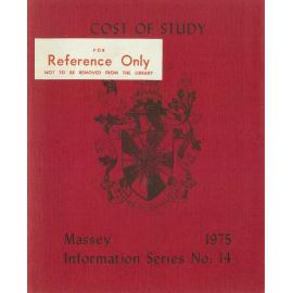 Information Series No 14, Cost of Study, 1975