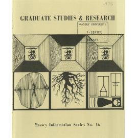 Information Series No 16, Graduate Studies and Research, 1975