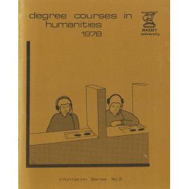 Information Series No 2, Degree Courses in Humanities, 1978