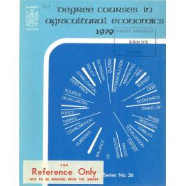 Information Series No 26, Degree Courses in Agricultural Economics, 1979