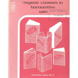 Information Series No 2, Degree Courses in Humanities, 1980