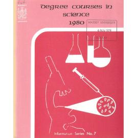 Information Series No 7, Degree Courses in Science, 1980