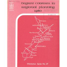 Information Series No 27, Degree Courses in Regional Planning, 1980