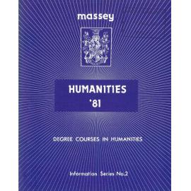 Information Series No 2, Degree Courses in Humanities, 1981