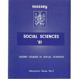 Information Series No 3, Degree Courses in Social Sciences, 1981