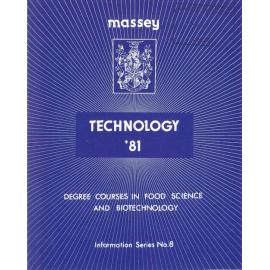 Information Series No 8, Degree Courses in Technology, 1981
