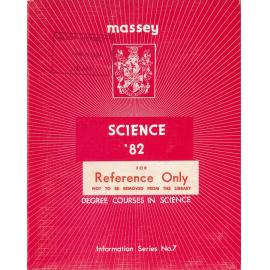 Information Series No 7, Degree Courses in Science, 1982