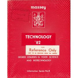 Information Series No 8, Degree Courses in Technology, 1982