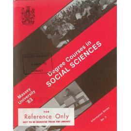 Information Series No 3, Degree Courses in Social Sciences, 1983