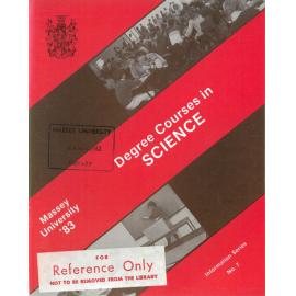 Information Series No 7, Degree Courses in Science, 1983