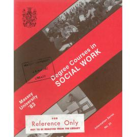 Information Series No 25, Degree Courses in Social Work, 1983