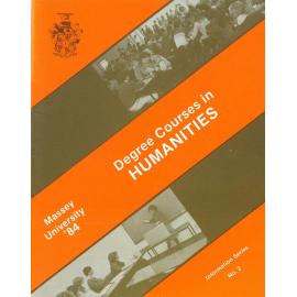 Information Series No 2, Degree Courses in Humanities, 1984