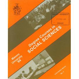 Information Series No 3, Degree Courses in Social Sciences, 1984
