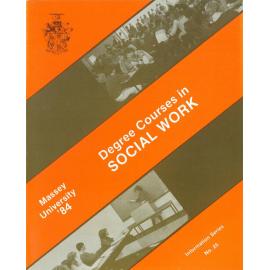 Information Series No 25, Degree Courses in Social Work, 1984