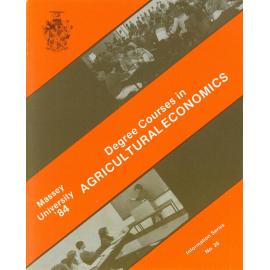 Information Series No 26, Degree Courses in Agricultural Economics, 1984