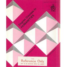 Information Series No 2, Degree Courses in Humanities, 1985