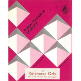 Information Series No 7, Degree Courses in Science, 1985