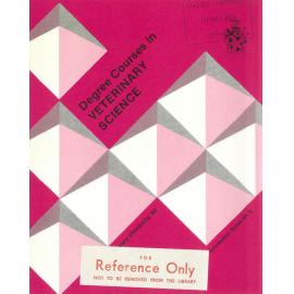 Information Series No 9, Degree Courses in Veterinary Science, 1985