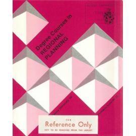 Information Series No 27, Degree Courses in Regional Planning, 1985